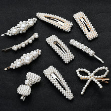 Load image into Gallery viewer, 2019 Fashion Women Full Pearl Hair Clips Snap Barrette Stick Hairpins Hair Styling Tools Hair Accessories Hairgrip Gift