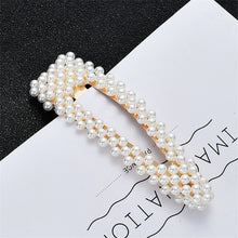 Load image into Gallery viewer, 2019 Fashion Women Full Pearl Hair Clips Snap Barrette Stick Hairpins Hair Styling Tools Hair Accessories Hairgrip Gift