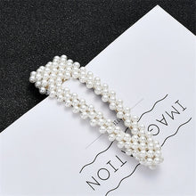 Load image into Gallery viewer, 2019 Fashion Women Full Pearl Hair Clips Snap Barrette Stick Hairpins Hair Styling Tools Hair Accessories Hairgrip Gift